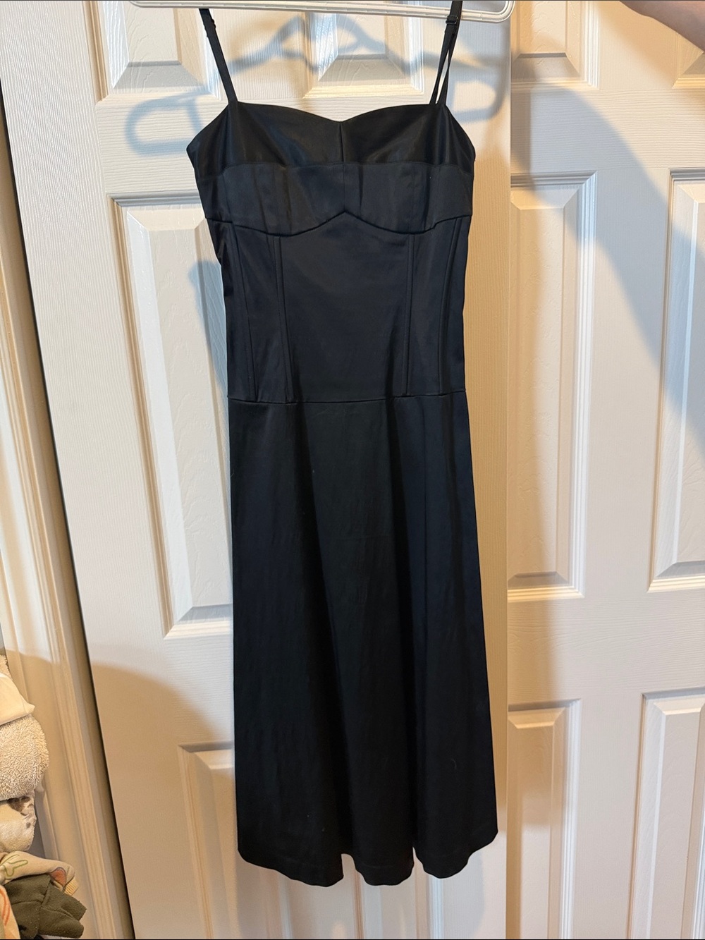 H&M Black Spaghetti-Strap Midi Dress